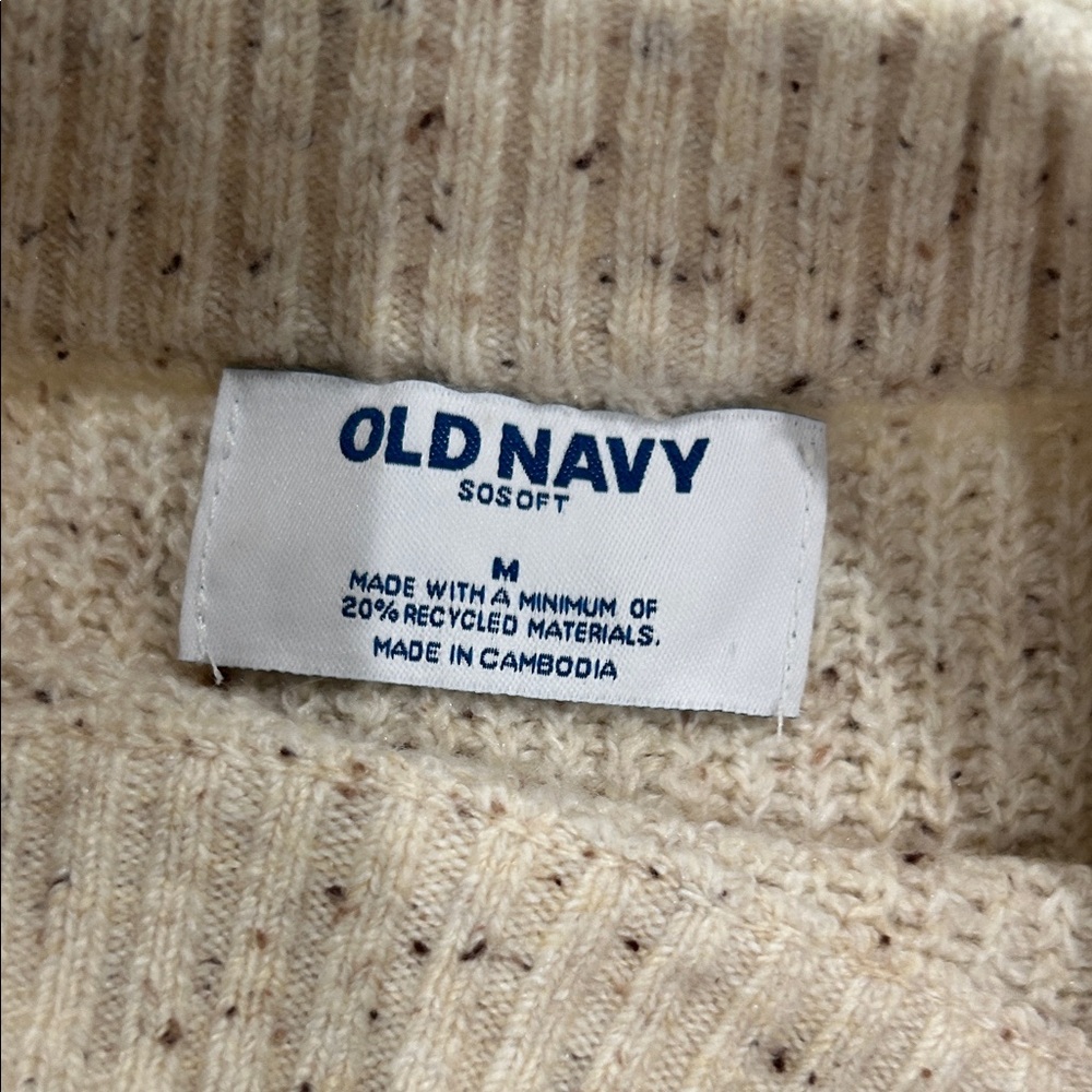 Old Navy Comfy Cream Sweater - Picture 3 of 5